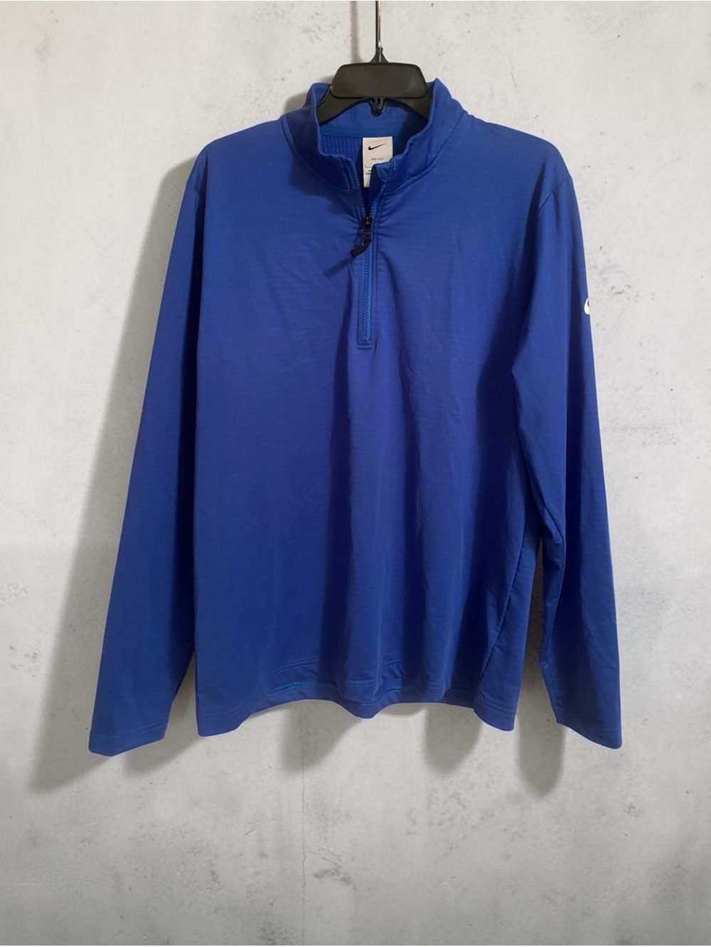 Nike Men’s Royal Blue Half-Zip Dry-Fit Pullover, Size L